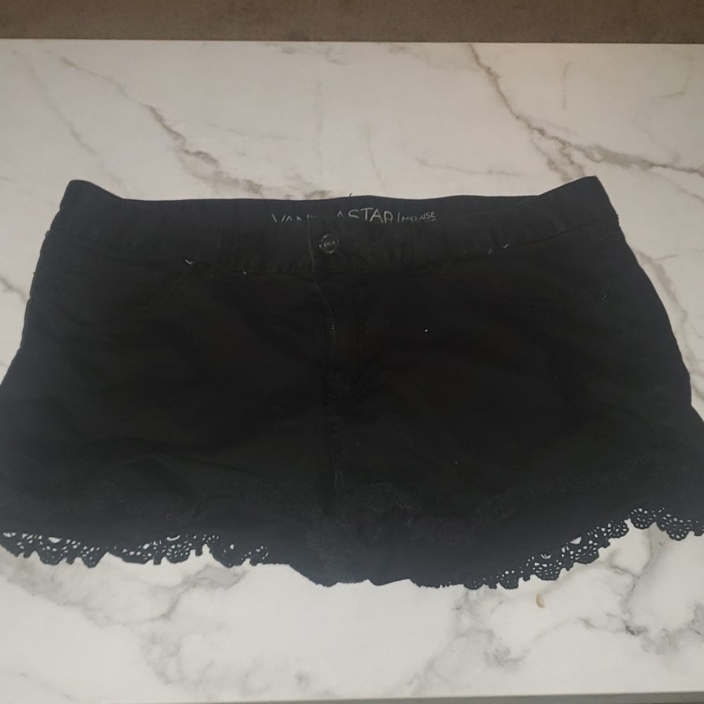 Black Jean Shorts